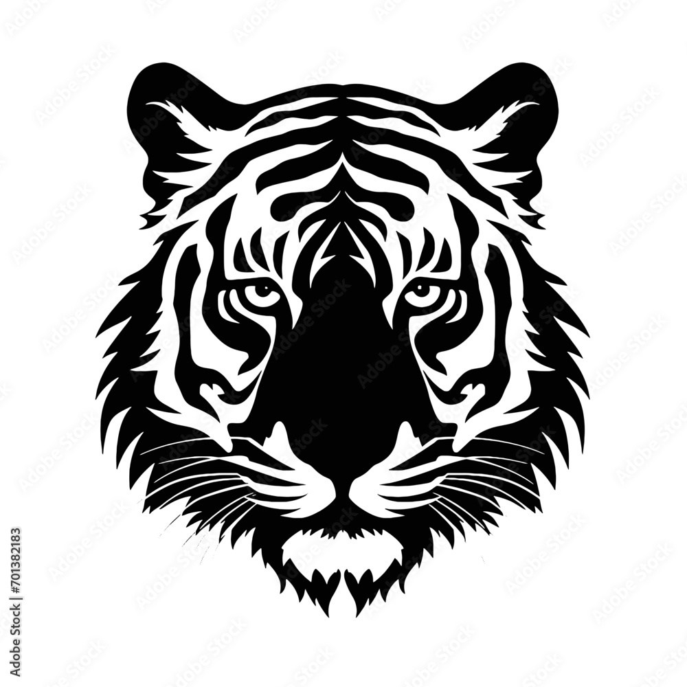 tiger head silhouette tiger head silhouette