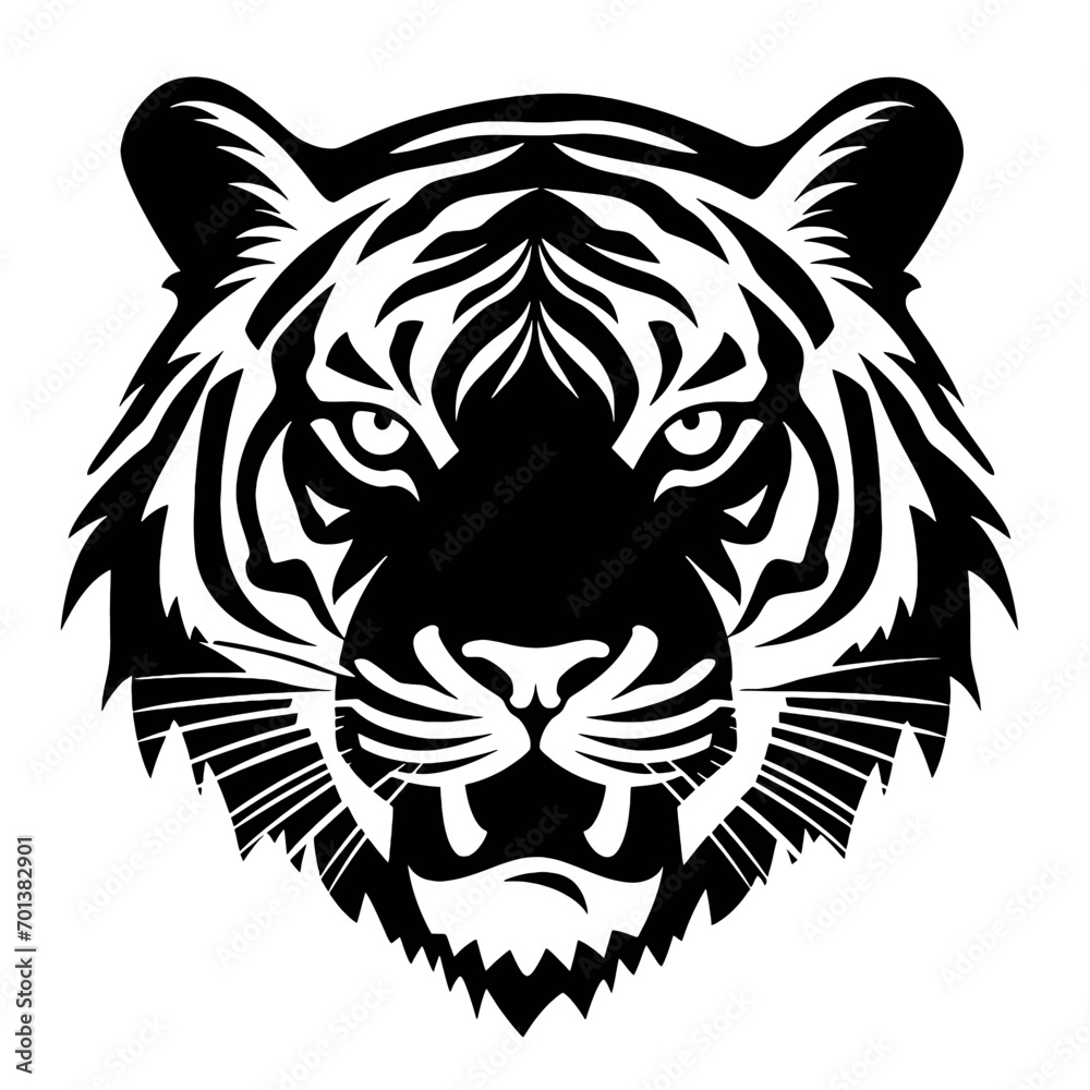 tiger head silhouette