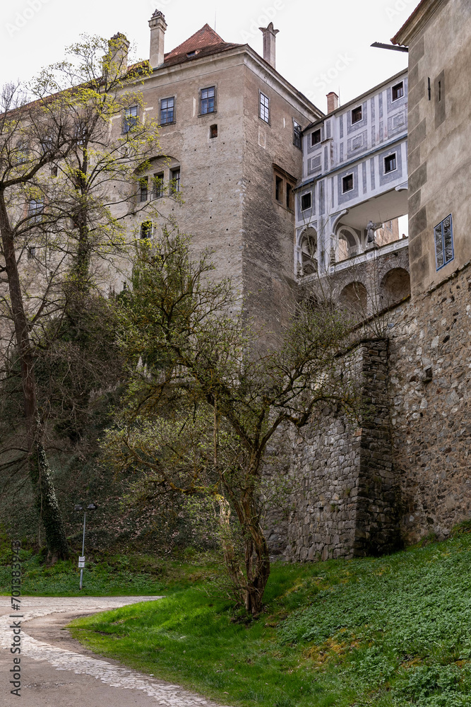 Vista sul castello di Cesky Krumlov, Cechia