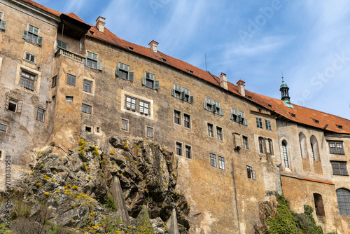 Картината върху платно Vista sul castello di Cesky Krumlov, Cechia