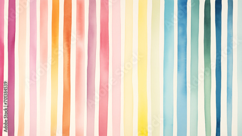 Watercolor stripes on a white background