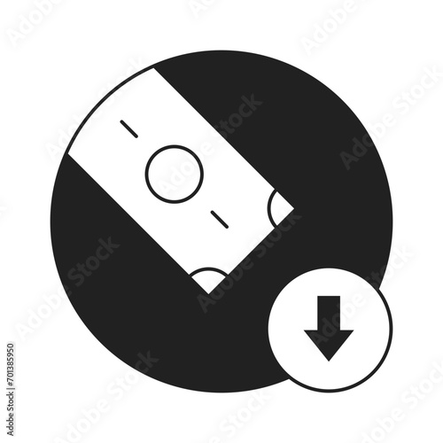 Cashout icon in filled style. Simple withdraw money vector illustration — pixel-perfect icon.