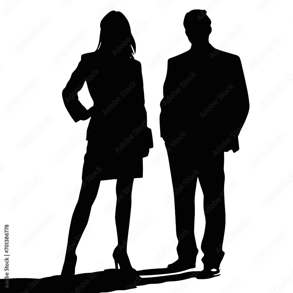 Business People Silhouette Vector Art 