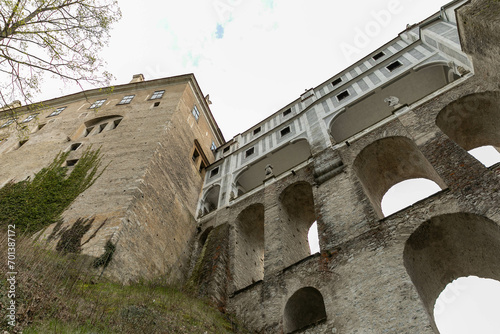 Ponte del Mantello, Castello di Cesky Krumlov, Cechia, Boemia meridionale photo