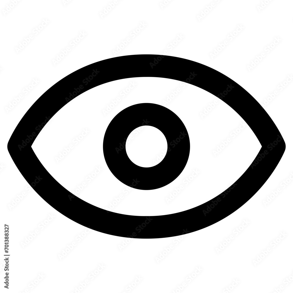 Eye icon in outline. Simple password show symbol vector — pixel-perfect icon. Eye icon in outline. Simple password show symbol vector — pixel-perfect icon.