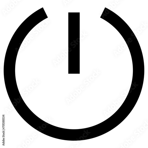 Turn on icon in outline style. Simple toggle symbol vector — pixel-perfect icon.