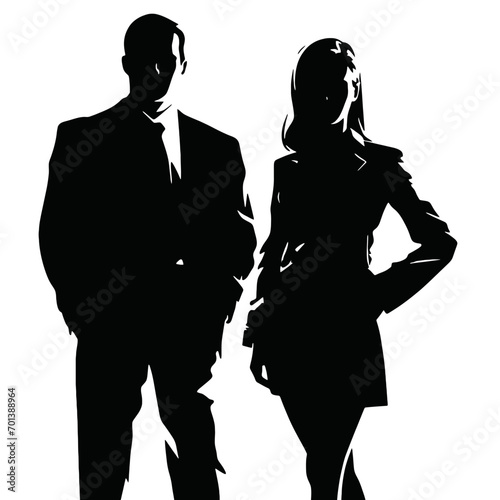 business people silhouette