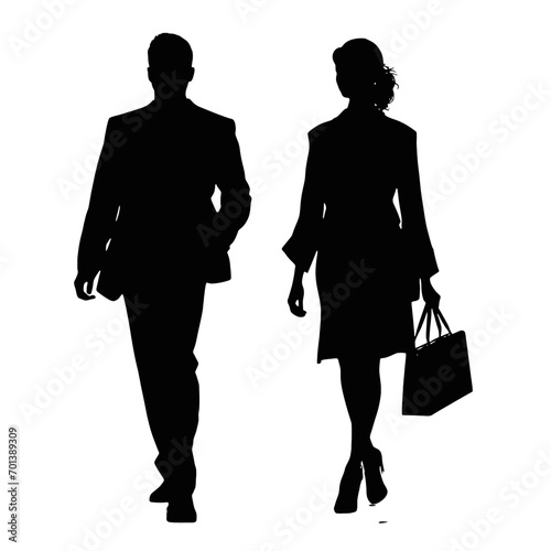 business people silhouettes vector illustration