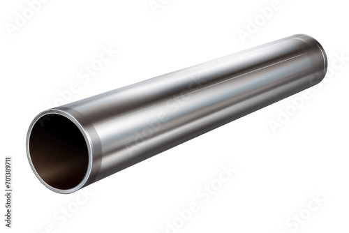 Steel pipe and connections on transparent background