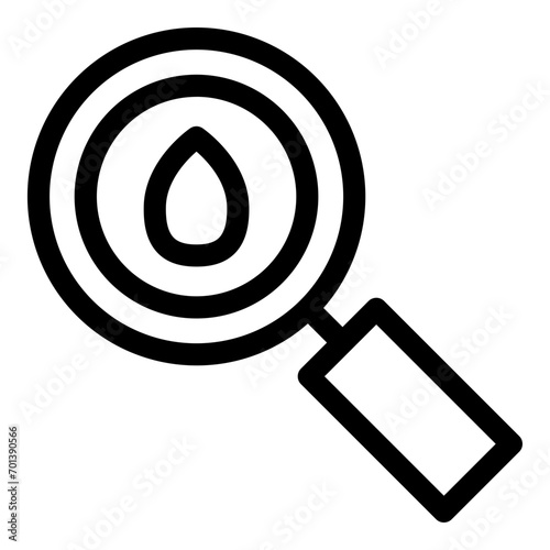 Donor search icon in outline style. Simple blood vector illustration — pixel-perfect icon.