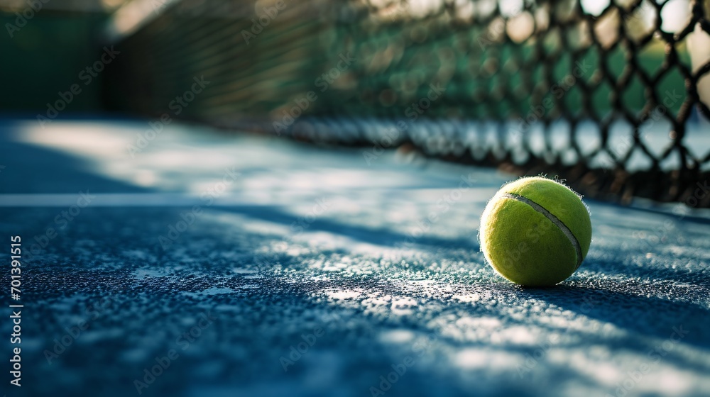 Tennis Ball on the Court Generative AI