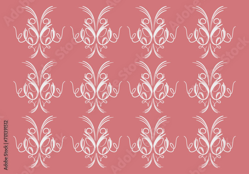 Fondo floral sobre fondo rosa clásico.