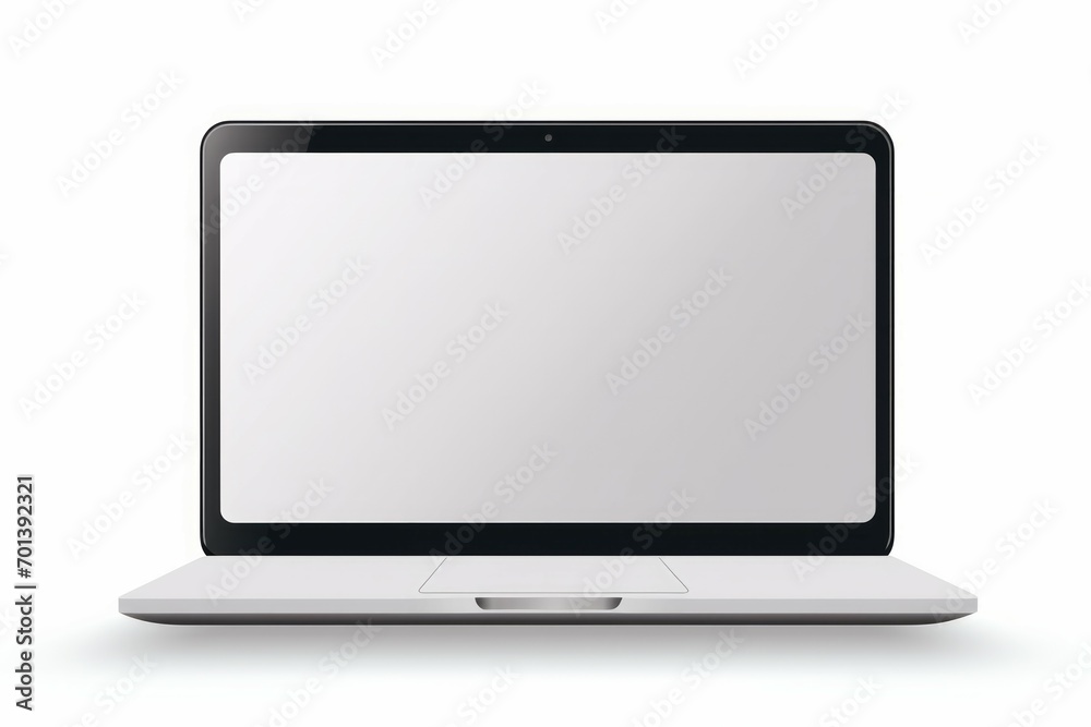 Laptop with blank screen isolated on white background Laptop with blank screen isolated on white background