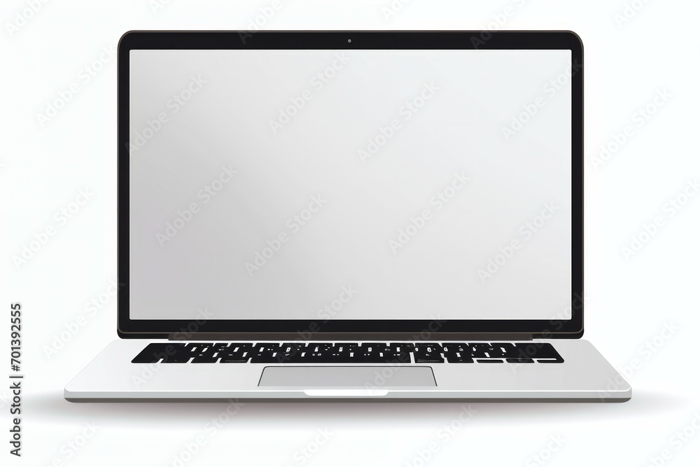 Laptop with blank screen isolated on white background Laptop with blank screen isolated on white background