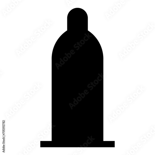 Condom icon in solid style. Simple medical symbol vector illustration — pixel-perfect icon.