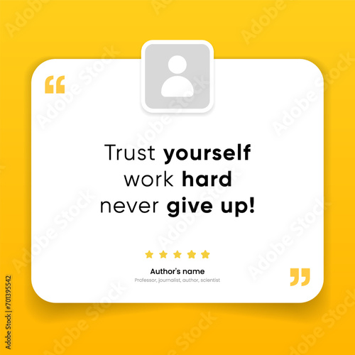 3D bubble testimonial banner, quote, infographic. Social media post template designs for quotes. Empty speech bubbles, quote bubbles and text box. Vector Illustration EPS10.