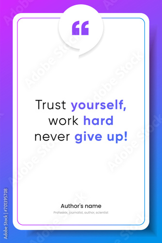 3D bubble testimonial banner, quote, infographic. Social media post template designs for quotes. Empty speech bubbles, quote bubbles and text box. Vector Illustration EPS10.