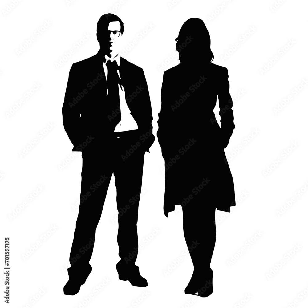 business people silhouettes vector illustration 