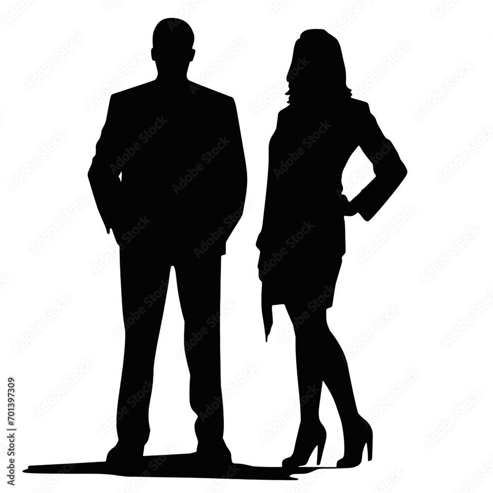 business people silhouettes vector illustration 