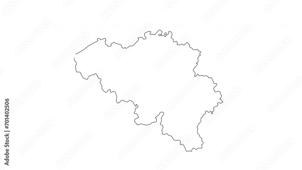 Animation of Belgium map sketch icon Animation of Belgium map sketch icon