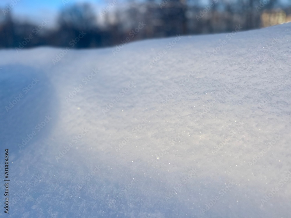 Natural snow background, shining snow