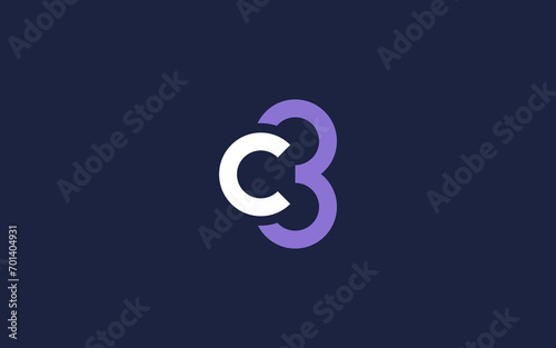 letter c with number 3 logo icon design vector design template inspiration photo