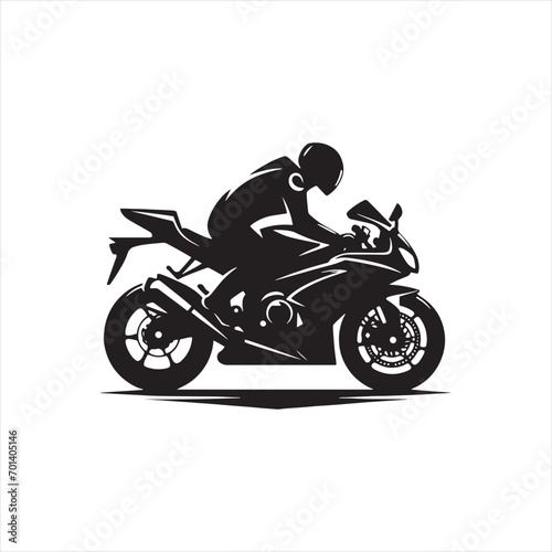 Dynamic Duo  Biker Silhouette on Tandem Adventure - Motorbike Stock Vector  Black Vector Bike Silhouette 