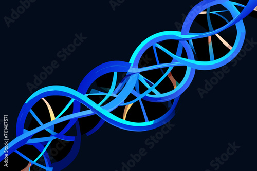 Genetic engineering of DNA strands vektor illustation