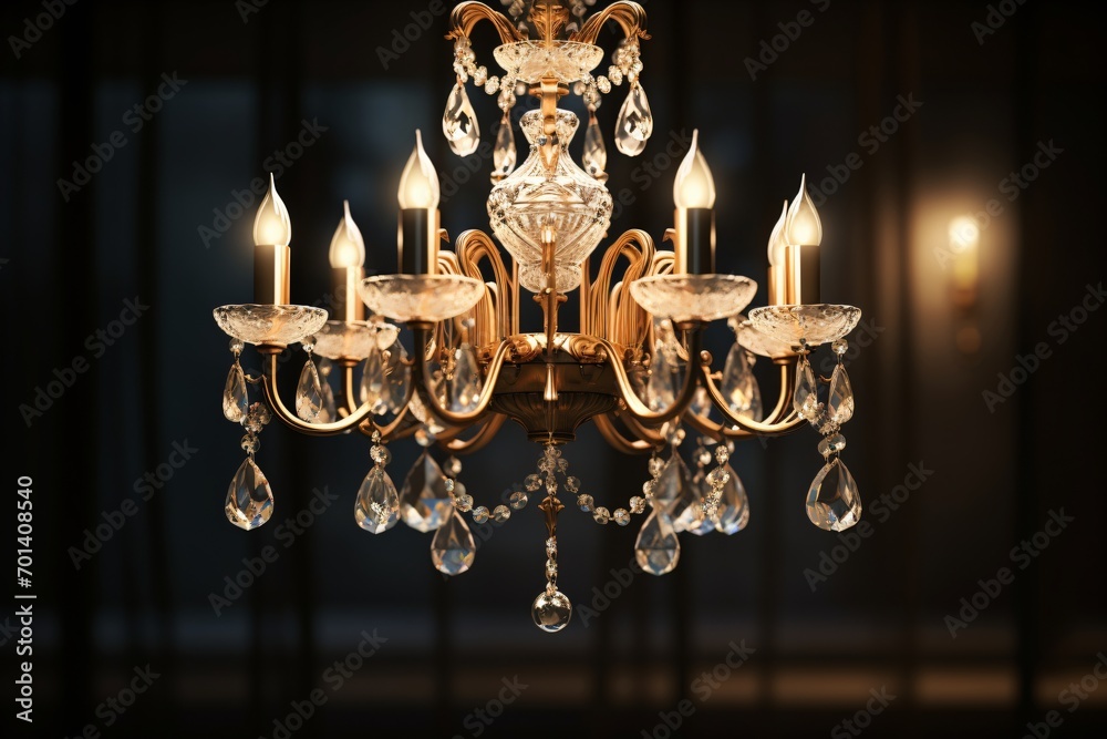 A premium chandelier in a luxurious house A premium chandelier in a luxurious house