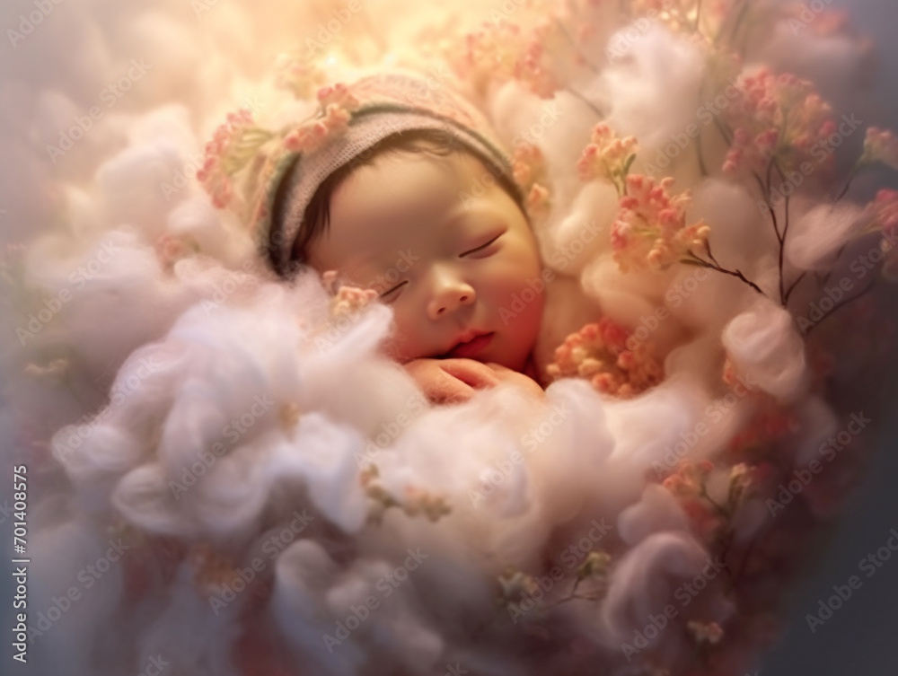 Fototapeta premium Newborn baby