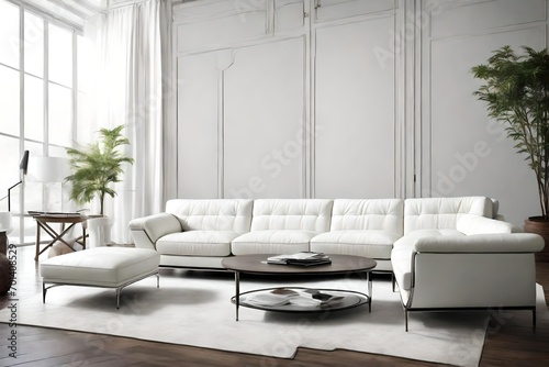 modern living room with armchair