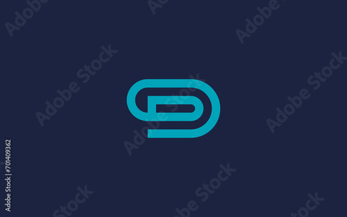 letter d with paper clip logo icon design vector design template inspiration