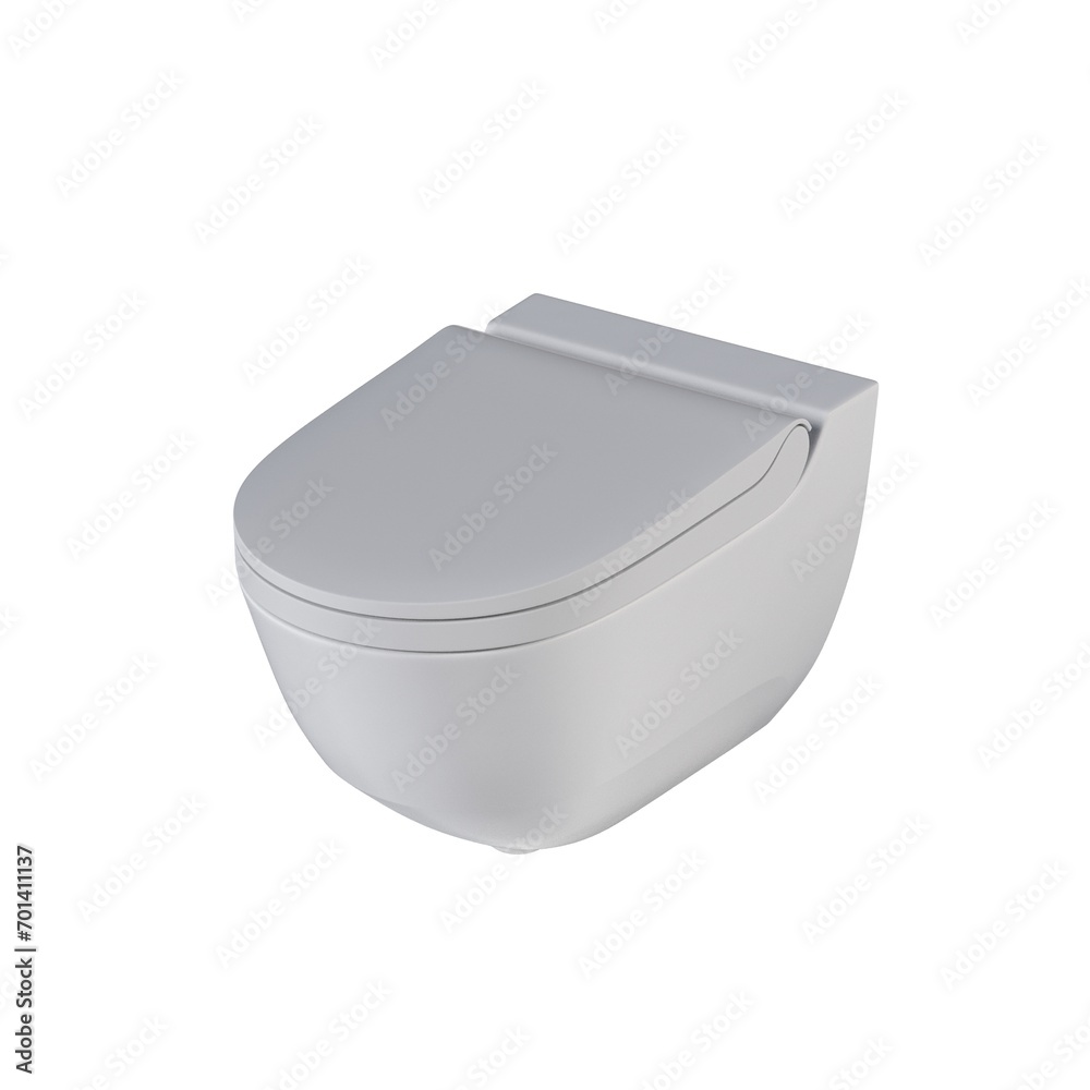 Lavatory pan isolated on a white background, bidet, 3D illustration, and CG render Lavatory pan isolated on a white background, bidet, 3D illustration, and CG render