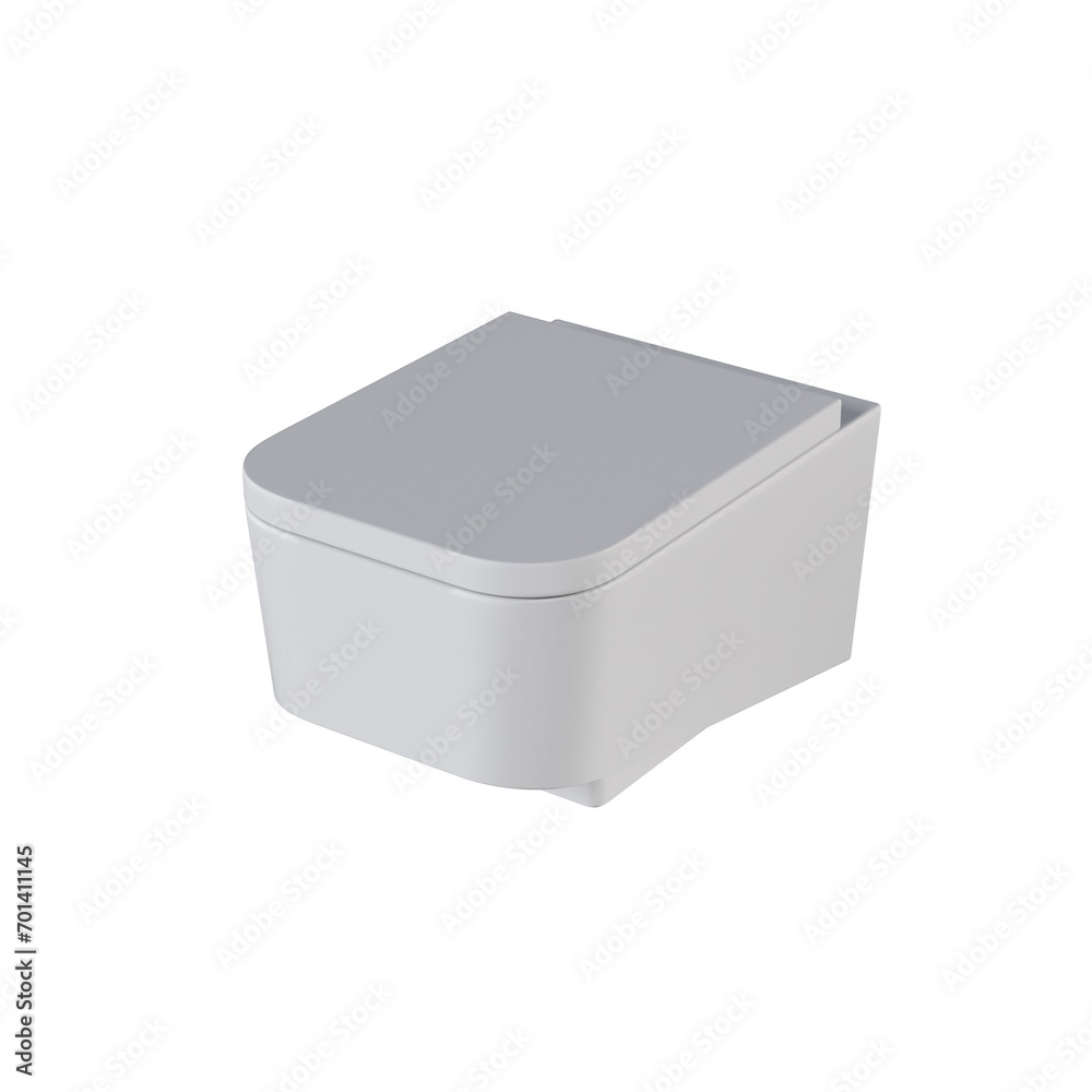 Lavatory pan isolated on a white background, bidet, 3D illustration, and CG render Lavatory pan isolated on a white background, bidet, 3D illustration, and CG render
