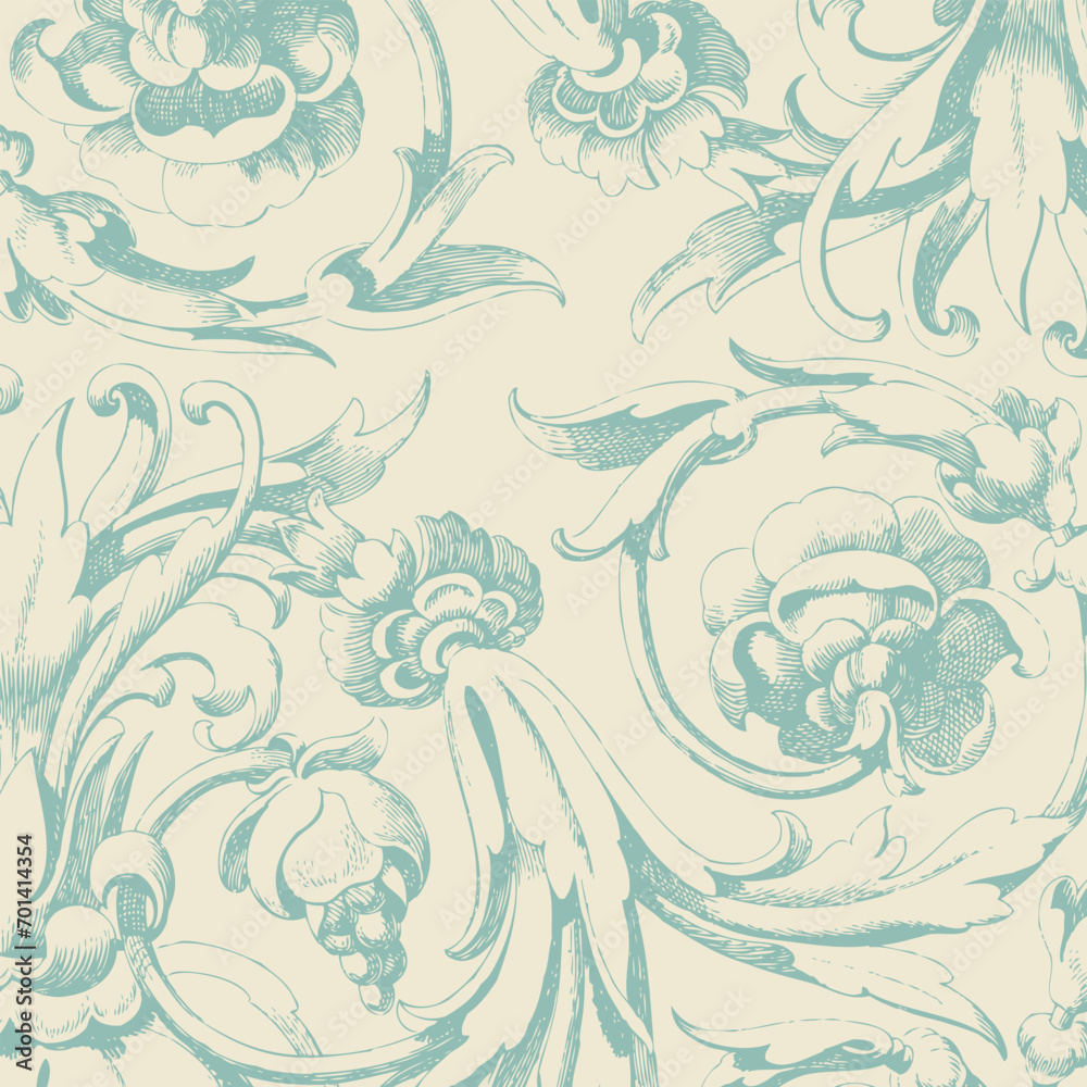 Historical floral pattern background design Historical floral pattern background design