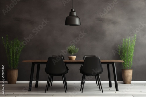 A modern dining table