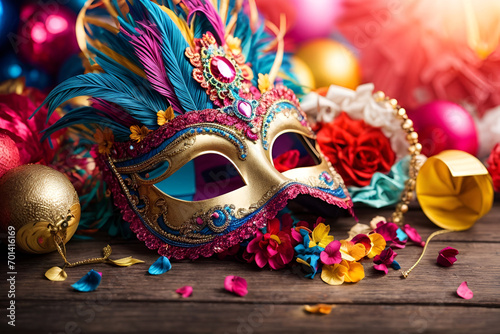 a carnival background with colorful carnival items