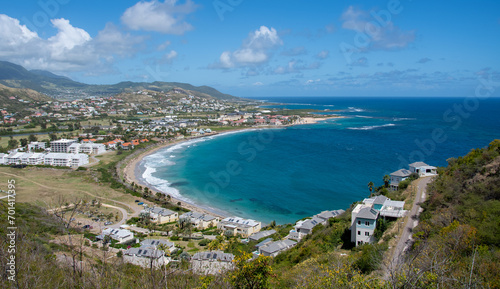 The view of the Caribbean sea from Timothy Hill Overlook