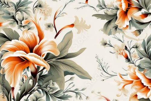 Flower pattern illustration background photo