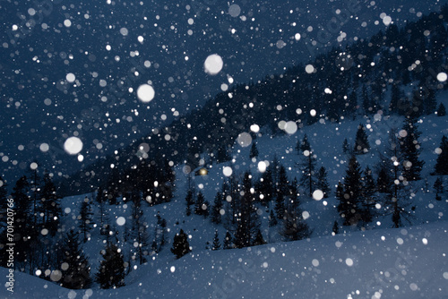 Landschaft   Winter   Schnee   Nacht © Petra Fischer