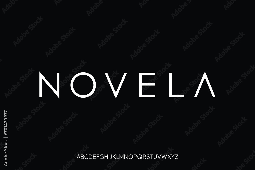 Elegant modern minimalist alphabet display font vector
