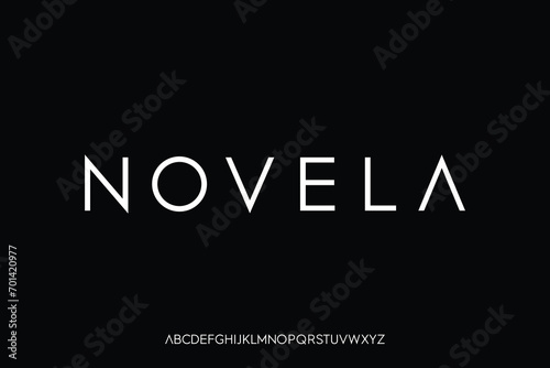 Elegant modern minimalist alphabet display font vector