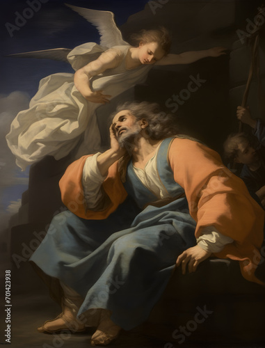 The vision of angel to St. Jospeh in dream