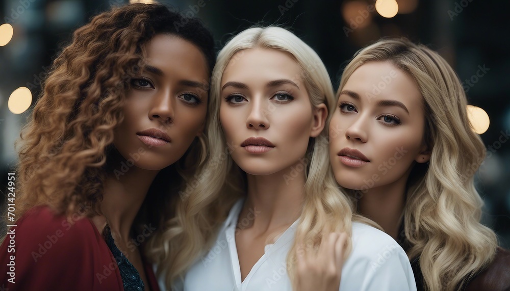 portrait of three women