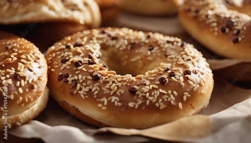 bagels with sesame seeds