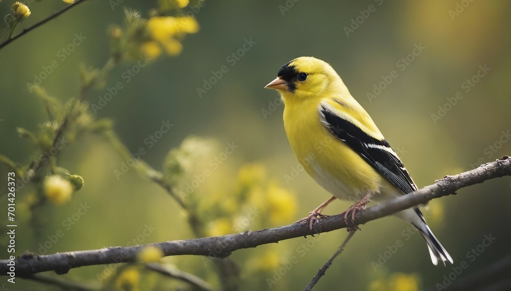 Fototapeta premium yellow backed shrike