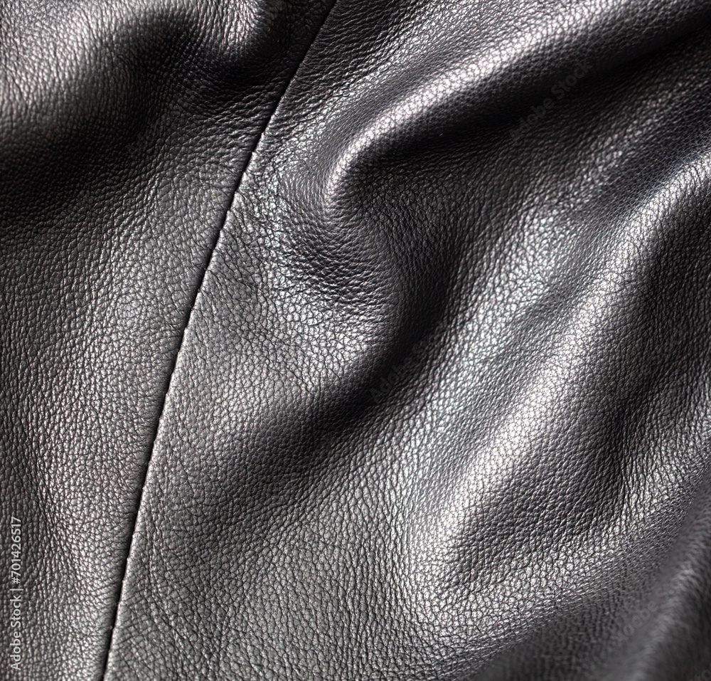 Black leather jacket as an abstract background. Texture Black leather jacket as an abstract background. Texture