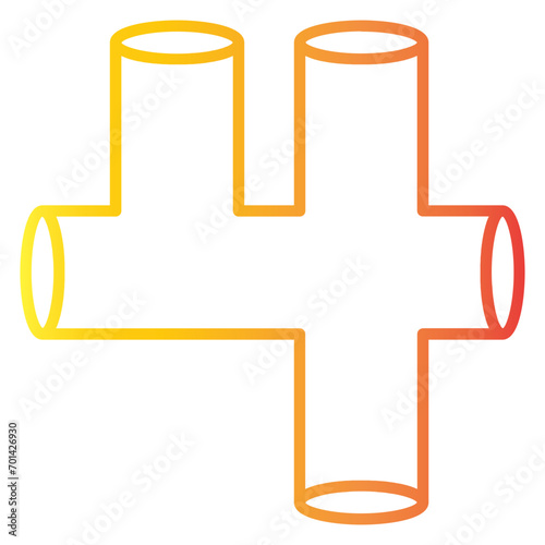  water pipe gradien icon