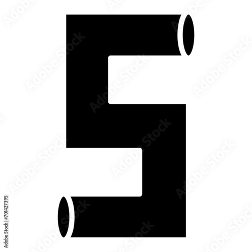  water pipe glyph icon