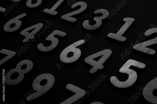 Background of numbers. from zero to nine. Numbers texture. Finance data concept. Matematic. Seamless pattern with numbers. financial crisis concept. Business success. photo